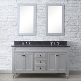 Potenza 60" Double Bathroom Vanity in Earl Gray with 2 Framed Mirrors