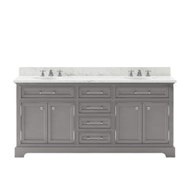 Derby 72" Double Bathroom Vanity in Cashmere Gray