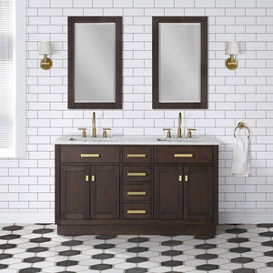 CH60D-0614BK Bathroom/Vanities/Double Vanity Cabinets with Tops