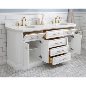 PA72A-0600PW Bathroom/Vanities/Single Vanity Cabinets with Tops