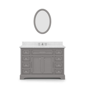 Derby 48" Single Bathroom Vanity in Cashmere Gray with Framed Mirror