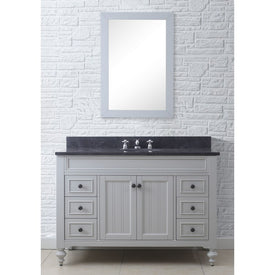 Potenza 48" Single Bathroom Vanity in Earl Gray with Framed Mirror and Faucet