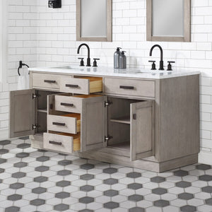 CH72A-0300GK Bathroom/Vanities/Double Vanity Cabinets with Tops
