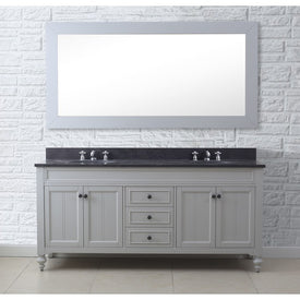 Potenza 72" Double Bathroom Vanity in Earl Gray with Faucets