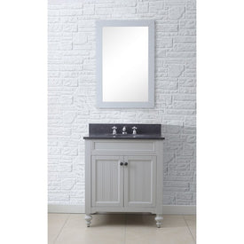Potenza 30" Single Bathroom Vanity in Earl Gray with Framed Mirror