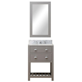 Madalyn 24" Single Bathroom Vanity in Cashmere Gray with Framed Mirror and Faucet