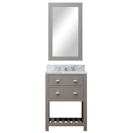 Madalyn 24" Single Bathroom Vanity in Cashmere Gray with Framed Mirror