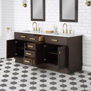 CH72A-0600BK Bathroom/Vanities/Double Vanity Cabinets with Tops