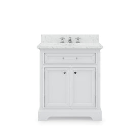 Derby 30" Single Bathroom Vanity in Pure White with Faucet