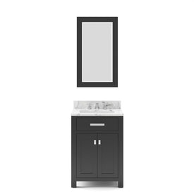 Madison 24" Single Bathroom Vanity in Espresso with Framed Mirror and Faucet