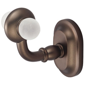 Elegant Matching Glass Series Robe Hooks in Oil Rubbed Bronze