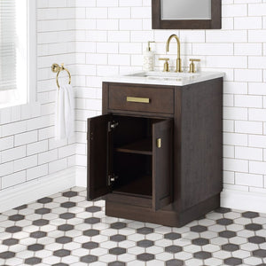 CH24B-0600BK Bathroom/Vanities/Single Vanity Cabinets with Tops