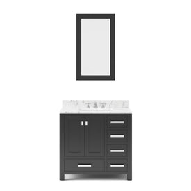 Madison 36" Single Bathroom Vanity in Espresso with Mirror and Faucet(s)