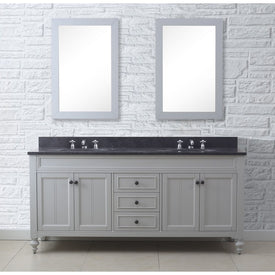 Potenza 72" Double Bathroom Vanity in Earl Gray with 2 Framed Mirrors and Faucets