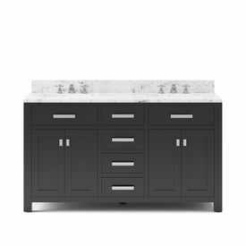 Madison 60" Double Bathroom Vanity in Espresso with Faucet