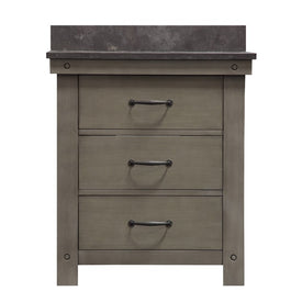 Aberdeen 30" Single Bathroom Vanity in Grizzle Gray with Faucet and Blue Limestone Top