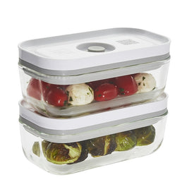 Fresh & Save Small Glass Vacuum Storage Box in Brown Box 2-Pack