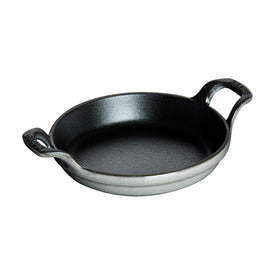 7.5" Cast Iron Round Gratin Baking Dish - Graphite Gray