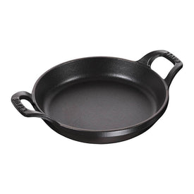 4.5" Cast Iron Mini Round Gratin Baking Dish - Black