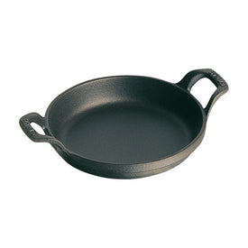 7.5" Cast Iron Round Gratin Baking Dish - Black